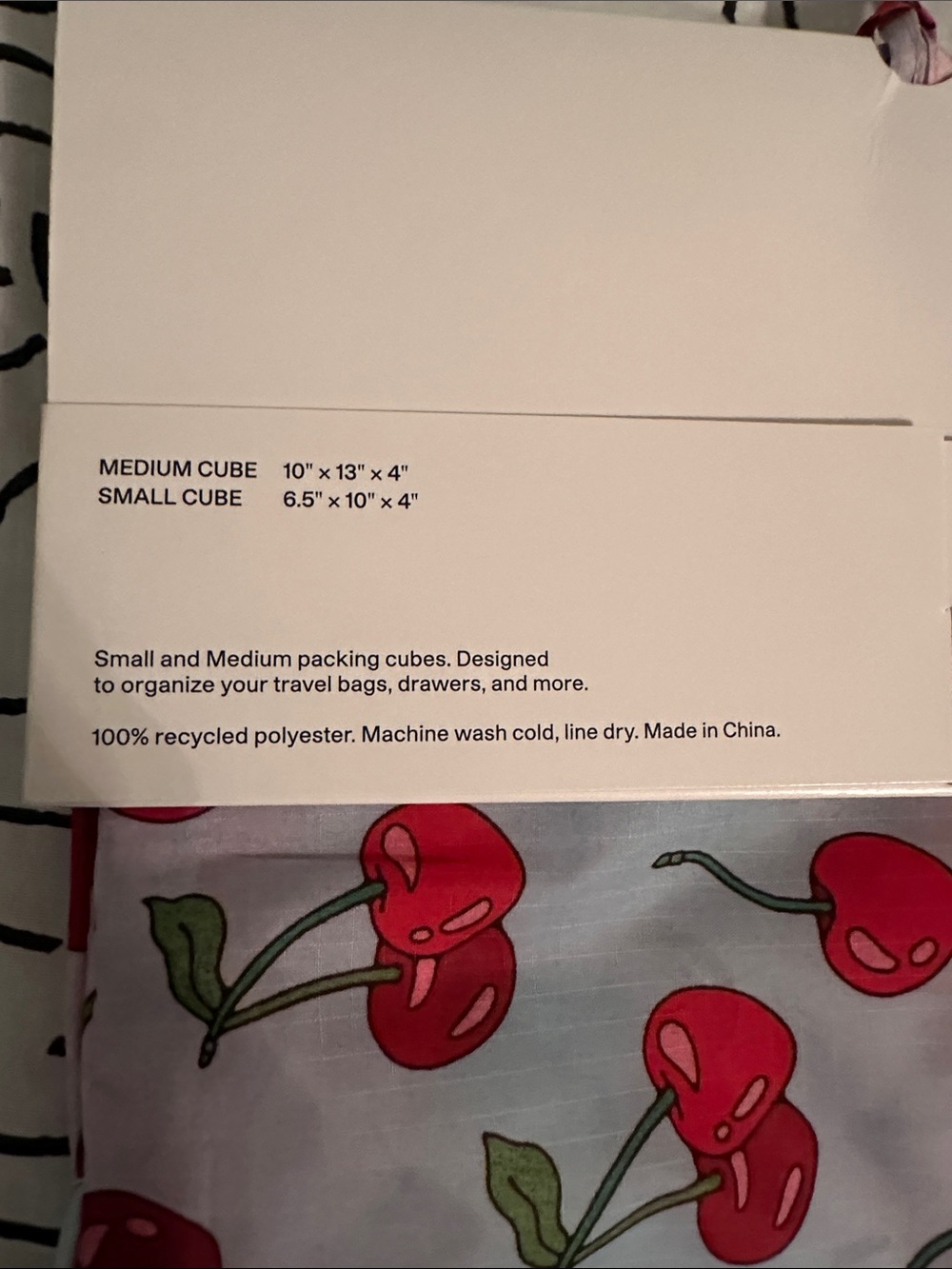 NWT Baggu Packing Cube Set - Berries - Picture 3 of 3